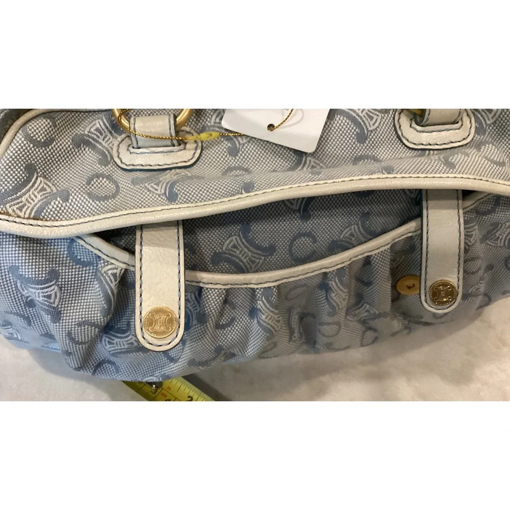 Celine Macadam Boston Bag Satchel Handbag Designer‎ Purse Small